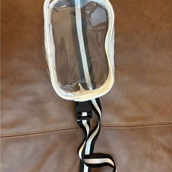 Target Clear Crossbody Bag with Black and White Strap - Picture 3 of 3